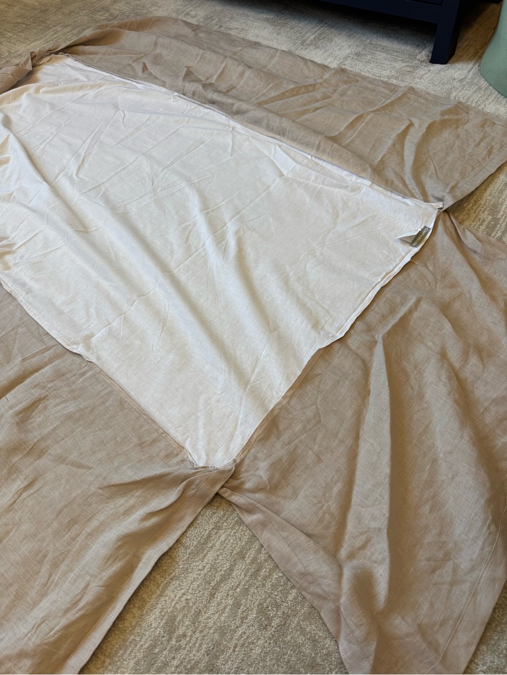 Crate and Barrel Crib Skirt - linen